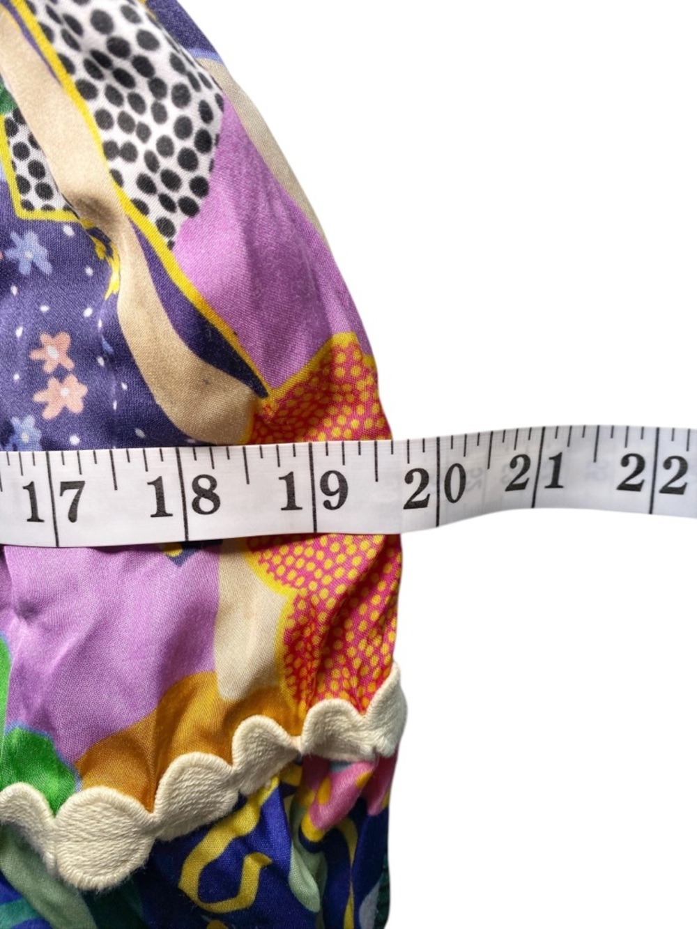 Celia B Vibrant Abstract Print Tiered
Button Down Maxi Dress - Scallop Trim - Picture 13 of 16